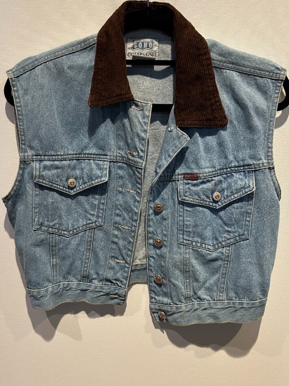 SOHO Compagnie Vintage Denim Vest Small